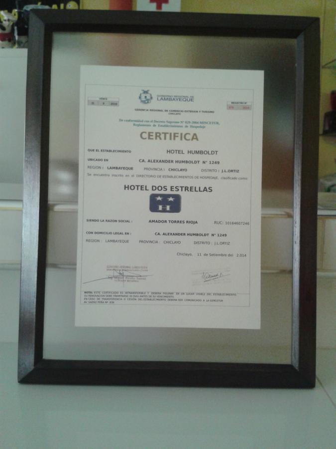 Hotel Humboldt Chiclayo Dış mekan fotoğraf